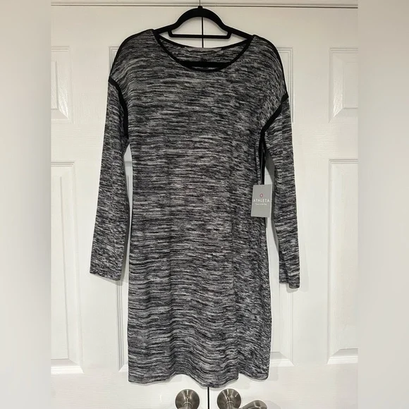 Athleta Gray Heathered Long Sleeve Tunic Dress - Picture 2 of 6